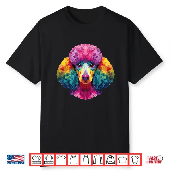 Poodle Dog Colorful Art Graphic Shirt