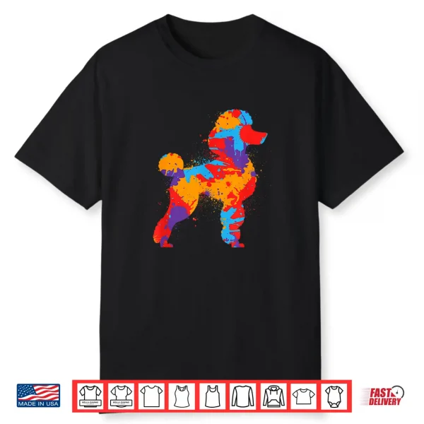 Poodle Dog Colorful Dogs Owner Girls Boys Poodles Shirt