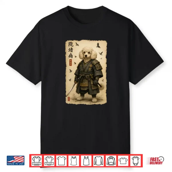 Poodle Dog Samurai Art Japanese Vintage Shirt