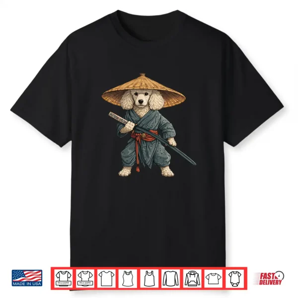 Poodle Dog Samurai Art Shirt