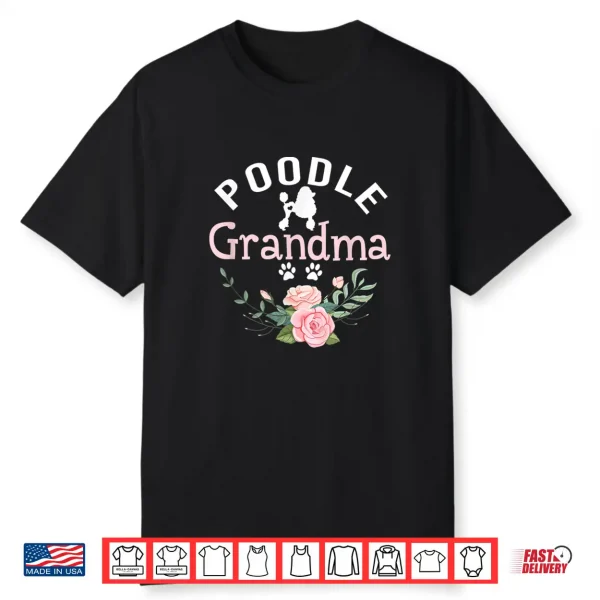 Poodle Grandma Gifts Womens Mom Poodle Dog Lover Christmas Shirt