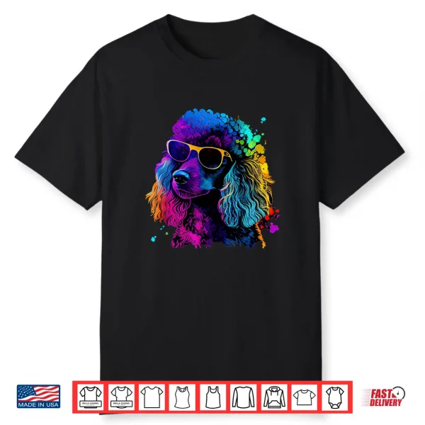 Poodle Pop Art Colorful Design Poodle Lovers Shirt