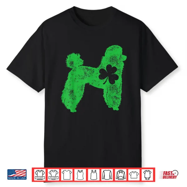 Poodle St Patricks Day Boys Kids Girls Shamrock Dog Lover Shirt