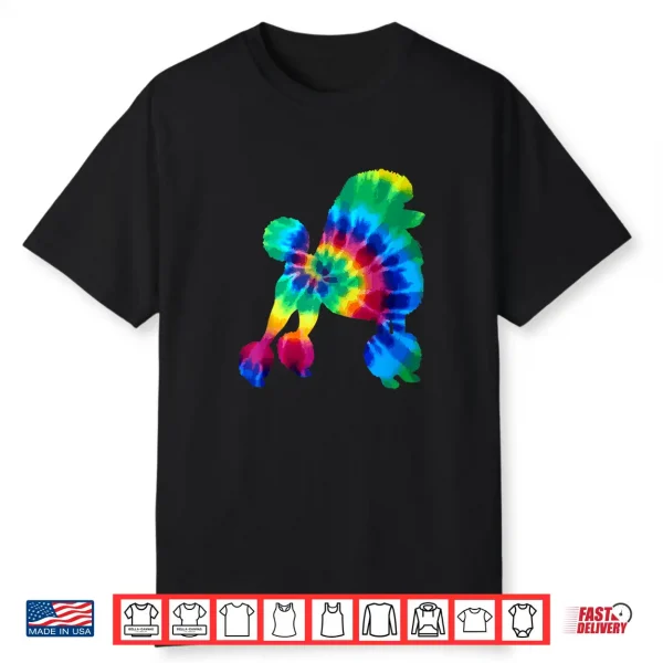 Poodle Tie Dye Vintage Hippie Dog Mom Dad Poodle Shirt