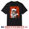 Pop Art Maine Coon Christmas Cat Red Shirt