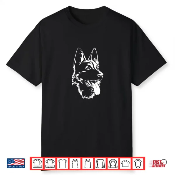 Portrait German Shepherd Dog Owner Professional Graphic Shirt