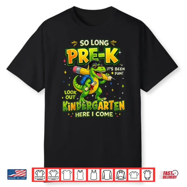Preschool Graduation Dinosaur Pre K Graduate Shirt