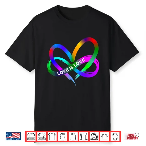 Pride Month Lgbt Straight Heart With Love Is Love Shirt