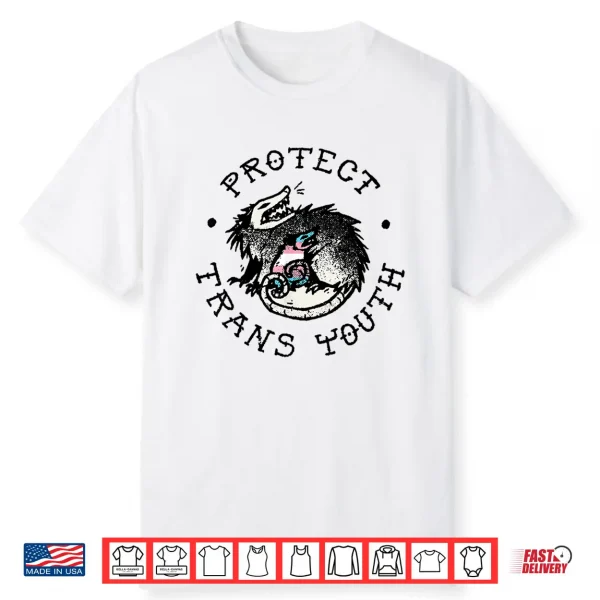 Protect Trans Youth Opossum Support Transgender Lgbt Pride Shirt