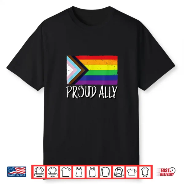 Proud Ally   Pride Month Lgtbq Black Pride Flag Shirt