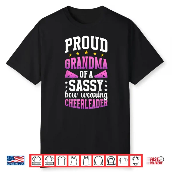 Proud Grandma Of A Cheerleader Grandmother Cheer Grandma Shirt