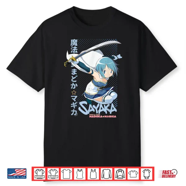 Puella Magi Madoka Magica Sayaka Miki Anime Shirt