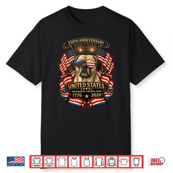 Puggle Dog Usa Independence 1776 2026 Patriotic Shirt