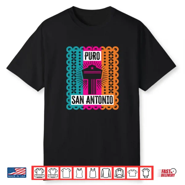 Puro San Antonio Texas Papel Picado Cool Fiesta Souvenir Shirt