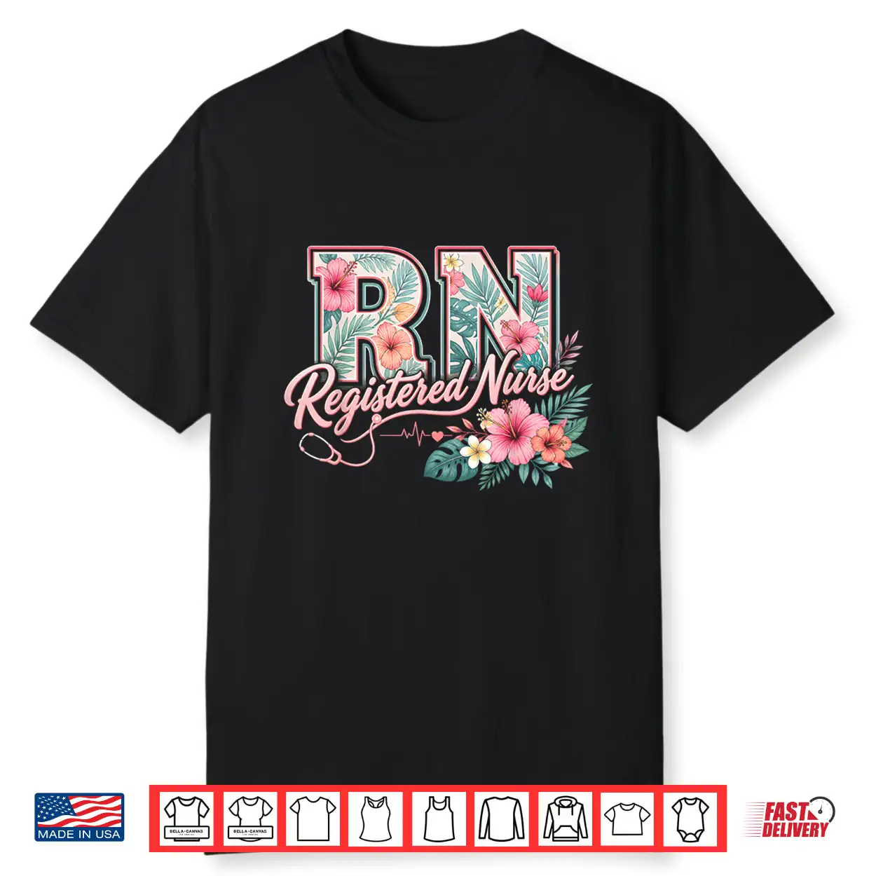 Rn Tropical Flowers Registered Nurse Aloha Summer Vacation Shirt Rn Tropical Flowers Registered Nurse Aloha Summer Vacation Shirt