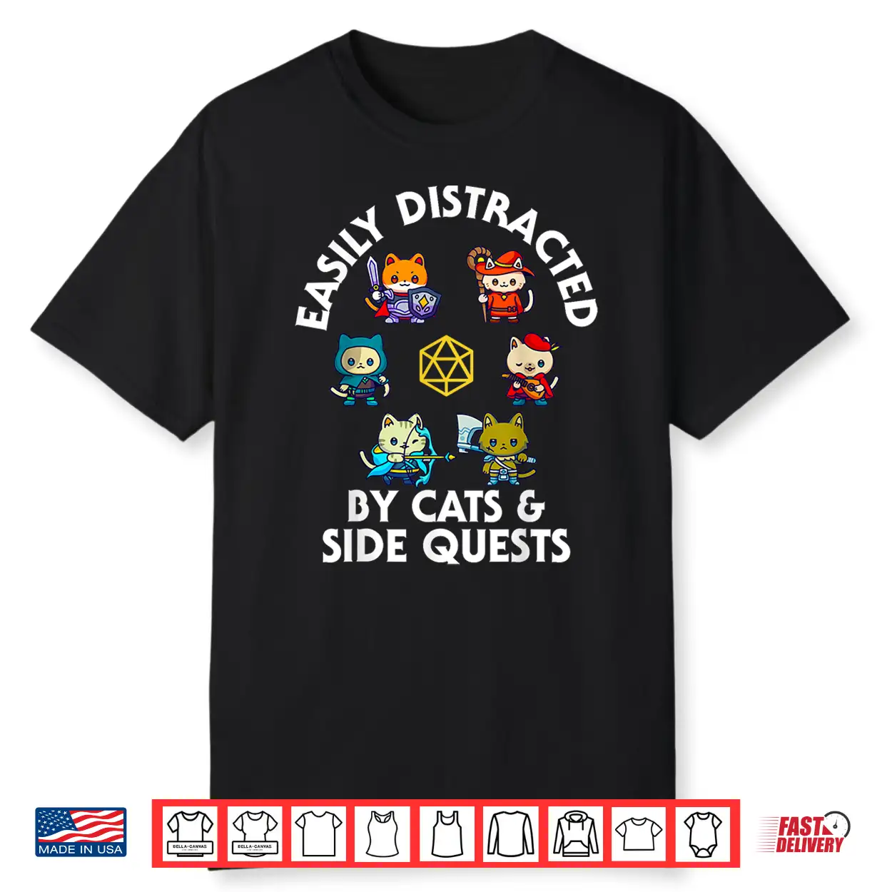 Rpg Gamer Cats D20 Dice Nerdy Geek Cat Men Women Kids Shirt Rpg Gamer Cats D20 Dice Nerdy Geek Cat Men Women Kids Shirt