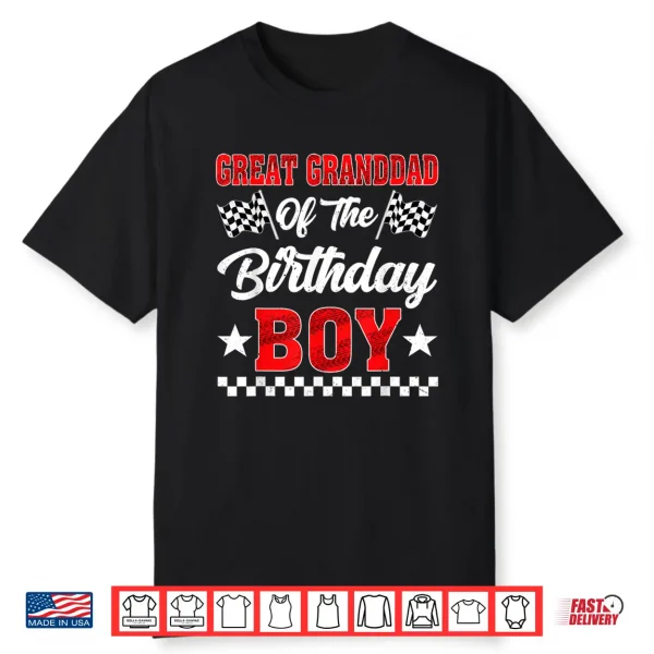 Race Car Great Granddad Of The Birthday Boy Racing Family Shirt