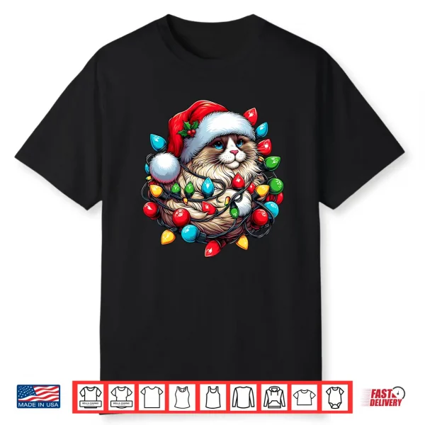 Ragdoll Cat Christmas Hat Xmas Shirt