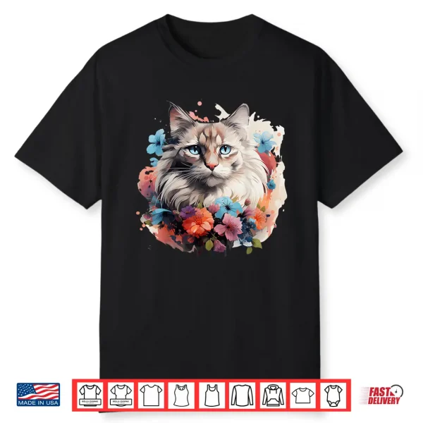 Ragdoll Cat Flower Shirt