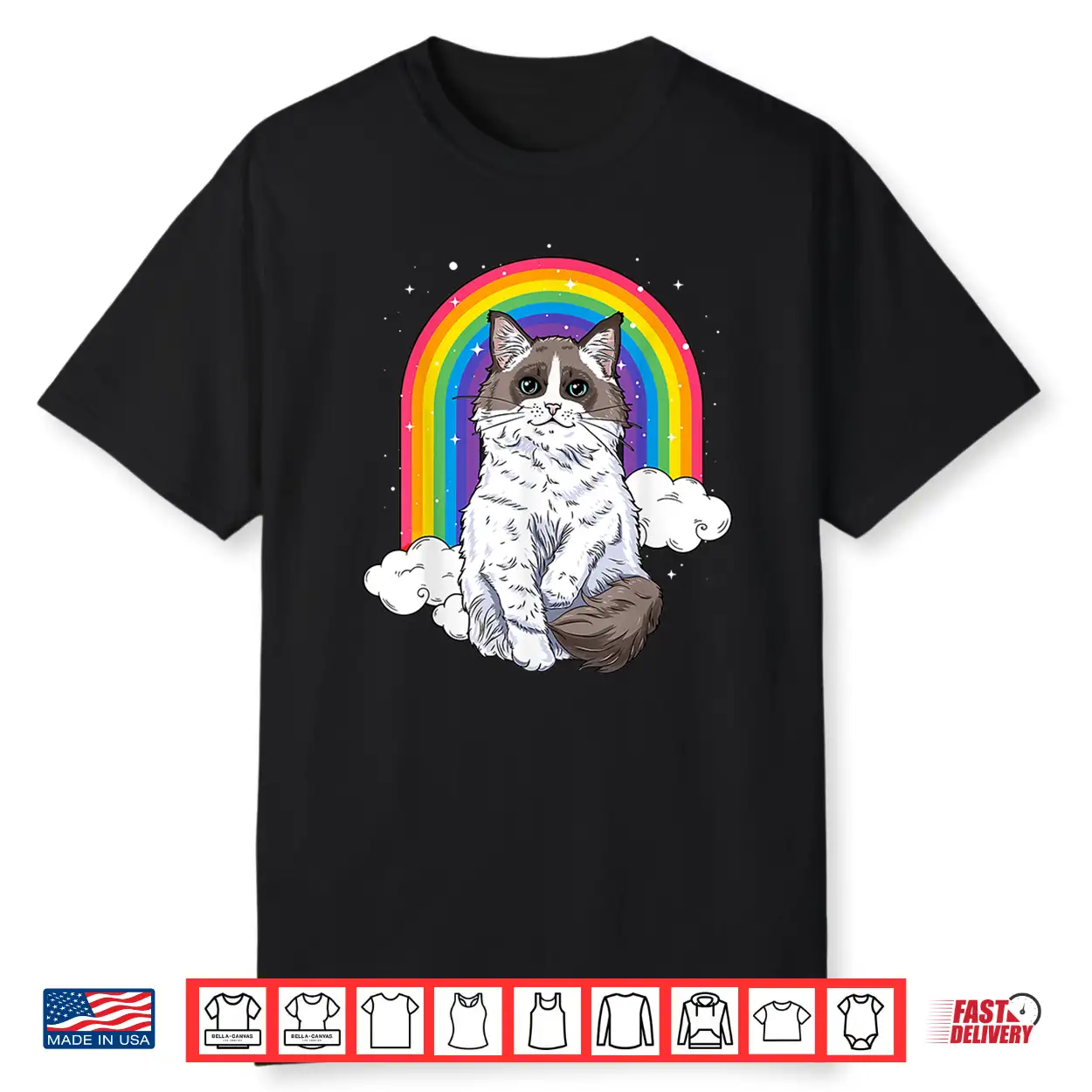 Ragdoll Cat Rainbow Galaxy Kitten Space Kitty Lover Gift Shirt Ragdoll Cat Rainbow Galaxy Kitten Space Kitty Lover Gift Shirt