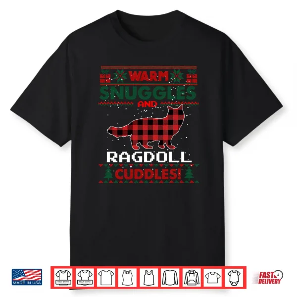 Ragdoll Cat Red Buffalo Plaid Gift Ugly Christmas Sweater Shirt