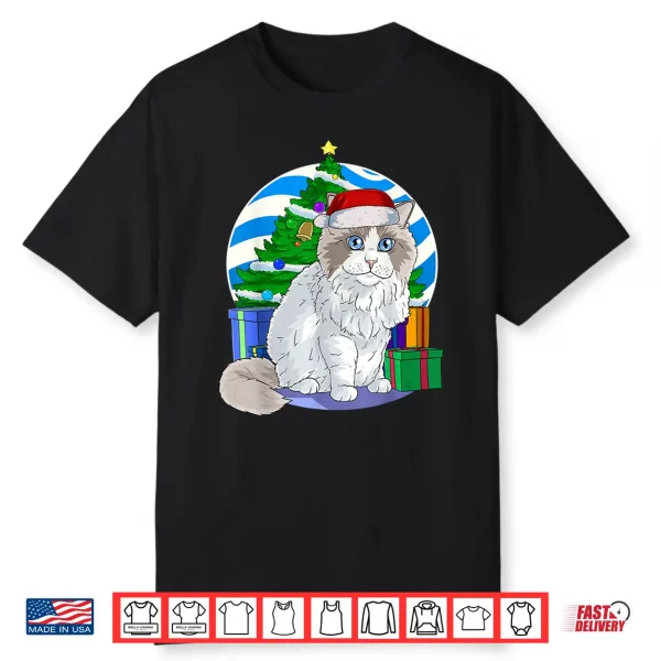 Ragdoll Cat Santa Christmas Tree Decor Shirt