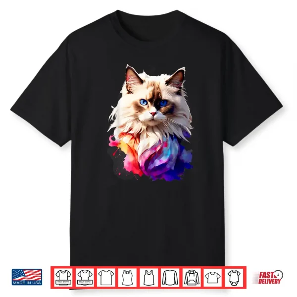 Ragdoll Cat Watercolor Family Tee All Ages Cat Lovers Shirt
