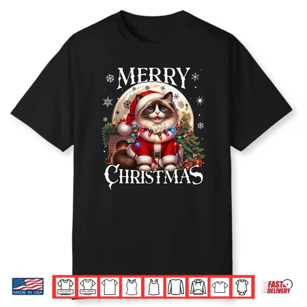 Ragdoll Cat Xmas Outfit Santa Ragdoll Cat Shirt