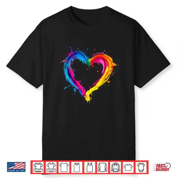 Rainbow Heart Lgbtq+ Gay Pride Month Lgbt Shirt