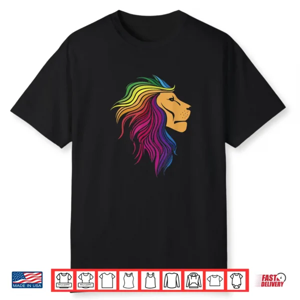 Rainbow Lion   Gay Proud Lgbt Pride Month Funny Pride Shirt