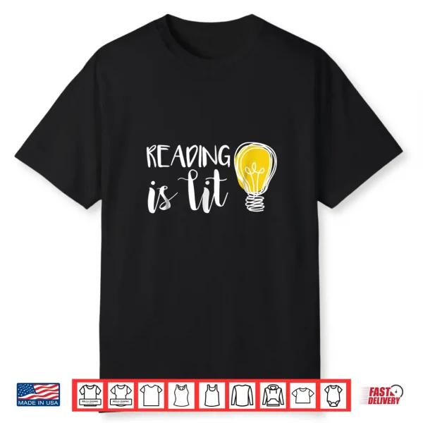 Reading Is Lit English Teacher Shirt For Bookworms