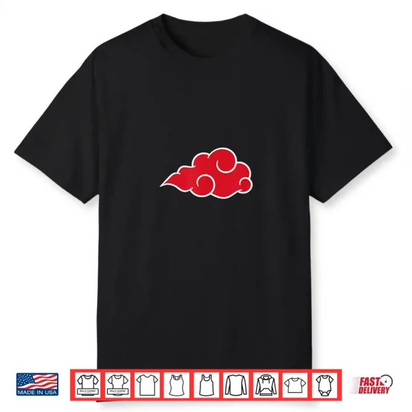 Red Cloud Anime Style Japanese Manga Comic Style Pattern Shirt