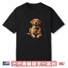 Red Golden Retriever Dog Illustration Shirt