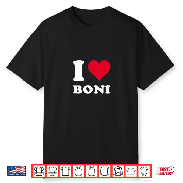 Red Heart I Love Boni Shirt