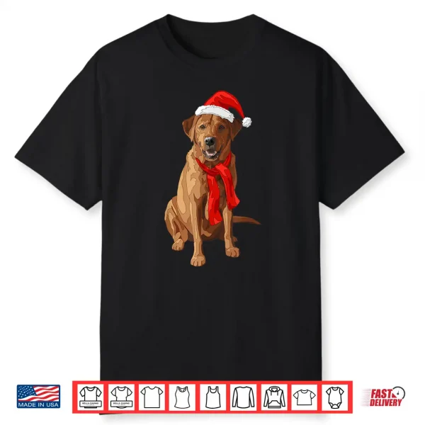 Red Labrador Retriever Dog Christmas Santa Hat Rlrcsh Shirt