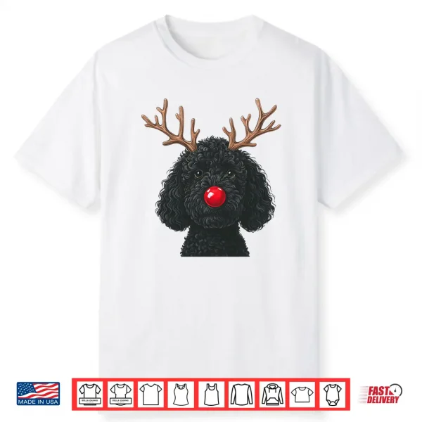 Reindeer Poodle Christmas Poodle Dog Mom Dog Lover Animal Shirt