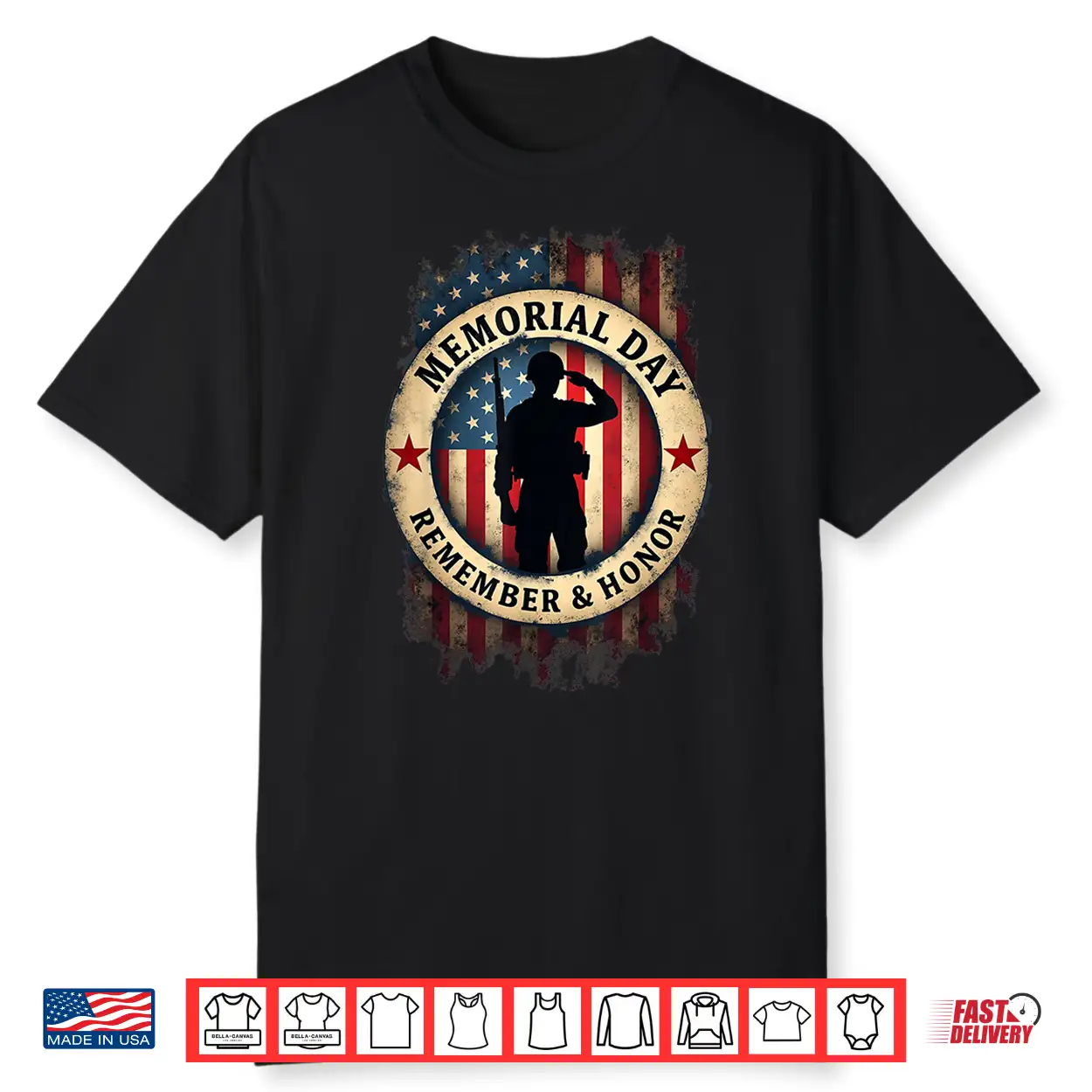 Remember & Honor Partiotic Veterans Memorial Day Shirt Remember & Honor Partiotic Veterans Memorial Day Shirt