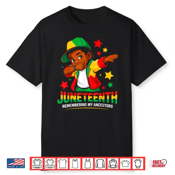 Remembering My Ancestors Juneteenth African American Boys Shirt