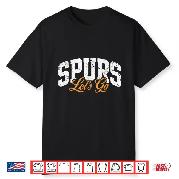 Retro Design Vintage Spurs Tee Shirt
