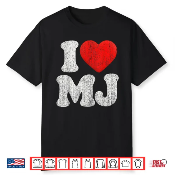 Retro I Love Mj Shirt I Heart Mj Shirt Shirt