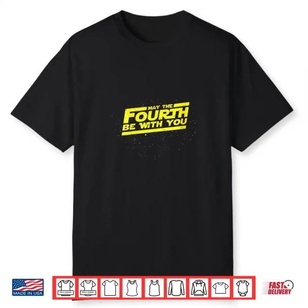 Retro May The Fourth 4Th Be With You Space Stars Sci Fi Nerd Shirt