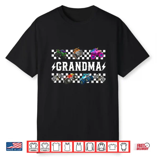 Retro Monster Truck Family Crew Birthday Matching Shirt