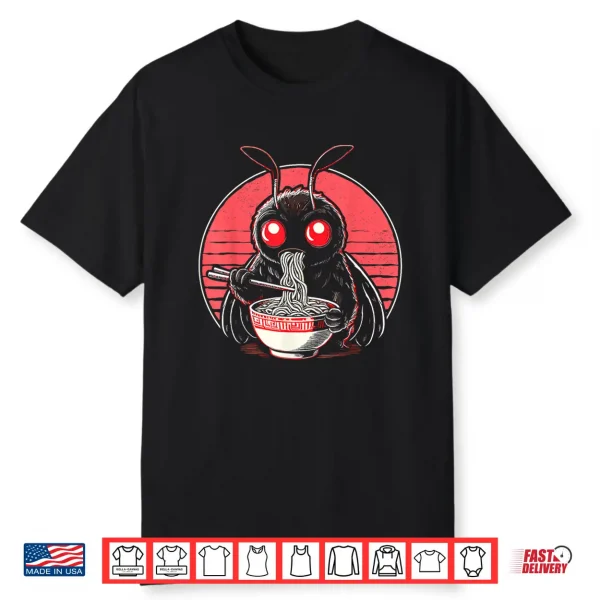 Retro Mothman Ramen Kawaii Japanese Noodles Shirt