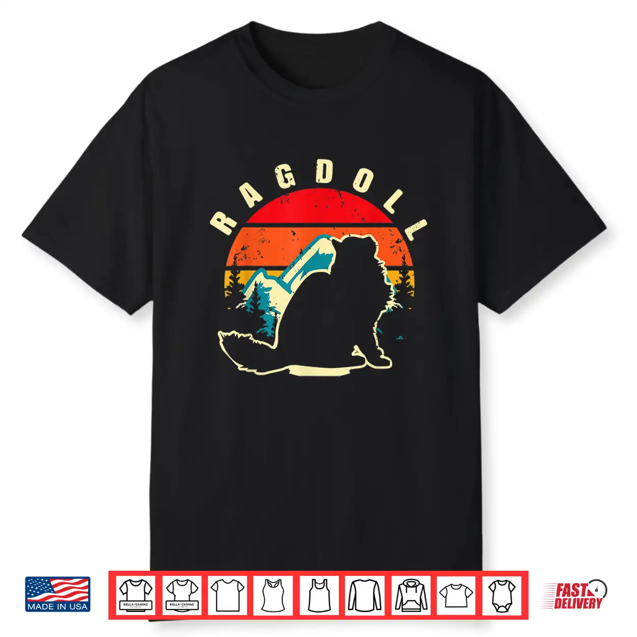 Retro Ragdoll Cat Vintage Cat Cute Cat Lover 70S Pet Owner Shirt Retro Ragdoll Cat Vintage Cat Cute Cat Lover 70S Pet Owner Shirt