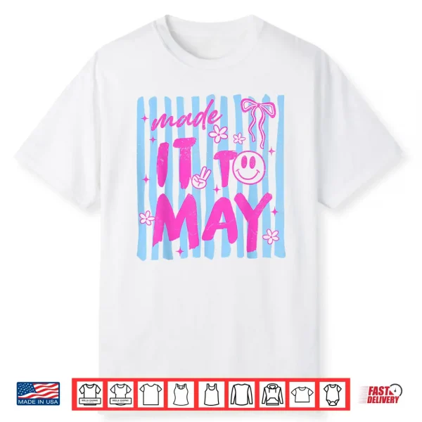 Retro Stripes Last Day Of School Teacher Made It To May Shirt