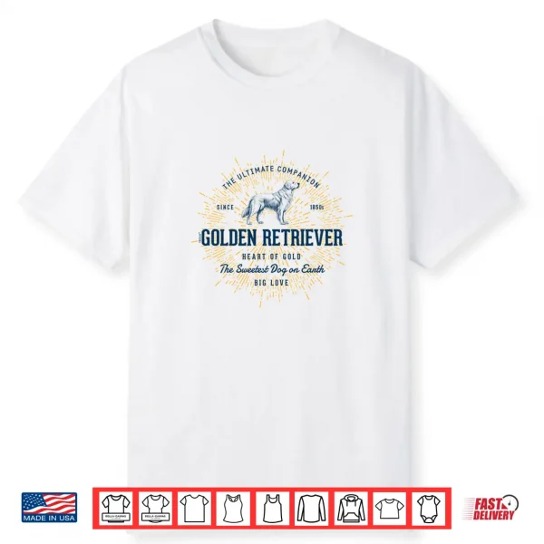 Retro Styled Golden Retriever Vintage Shirt