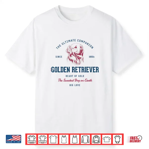 Retro Styled Vintage Golden Retriever Shirt