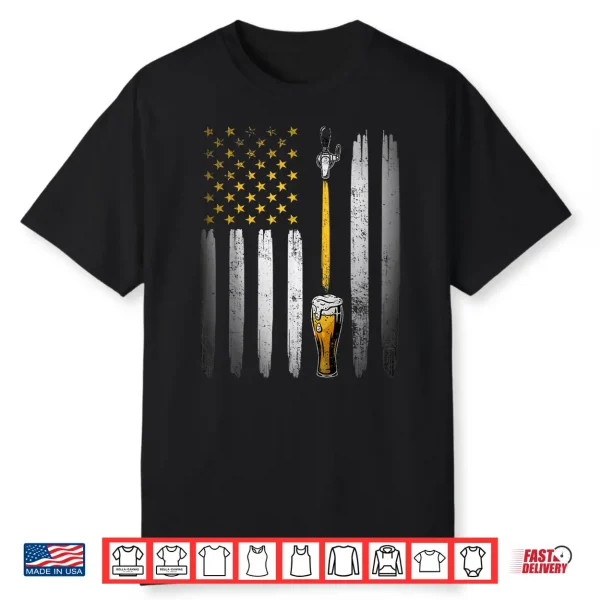 Retro Usa Us American Flag Beer Craft Brewer Craft Beer Shirt