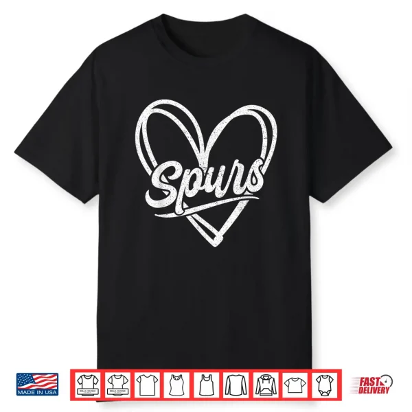 Retro Vintage Spurs Heart Shirt