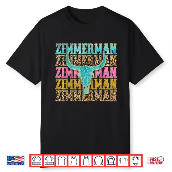 Retro Zimmerman Name Vintage Gift For Men Women Kids Shirt
